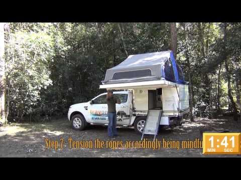 Opening a Hilux Outback Plus 4WD Camper von Overlander Adventures