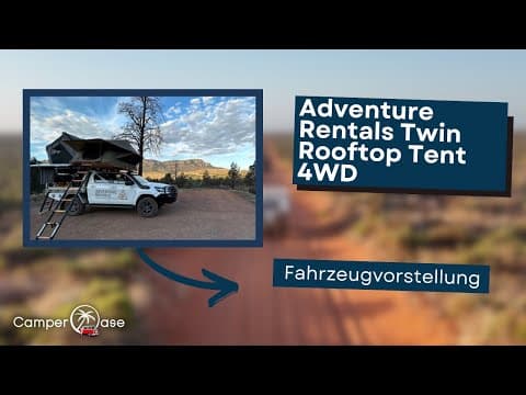Campervorstellung Adventure Rentals Hilux Single Rooftop Tent 4WD