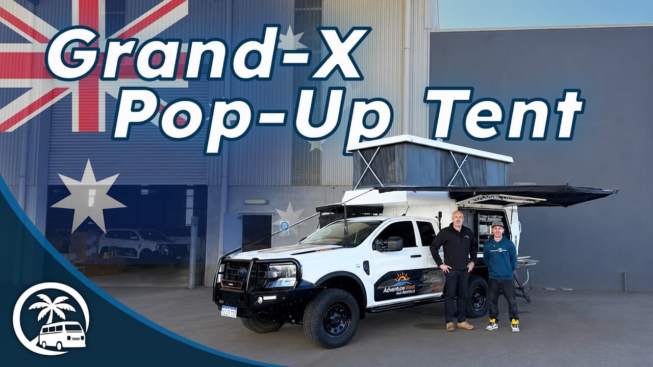 Adventure West Grand-X Pop-Up Tent Allradcamper für zwei Personen in Australien I CamperOase