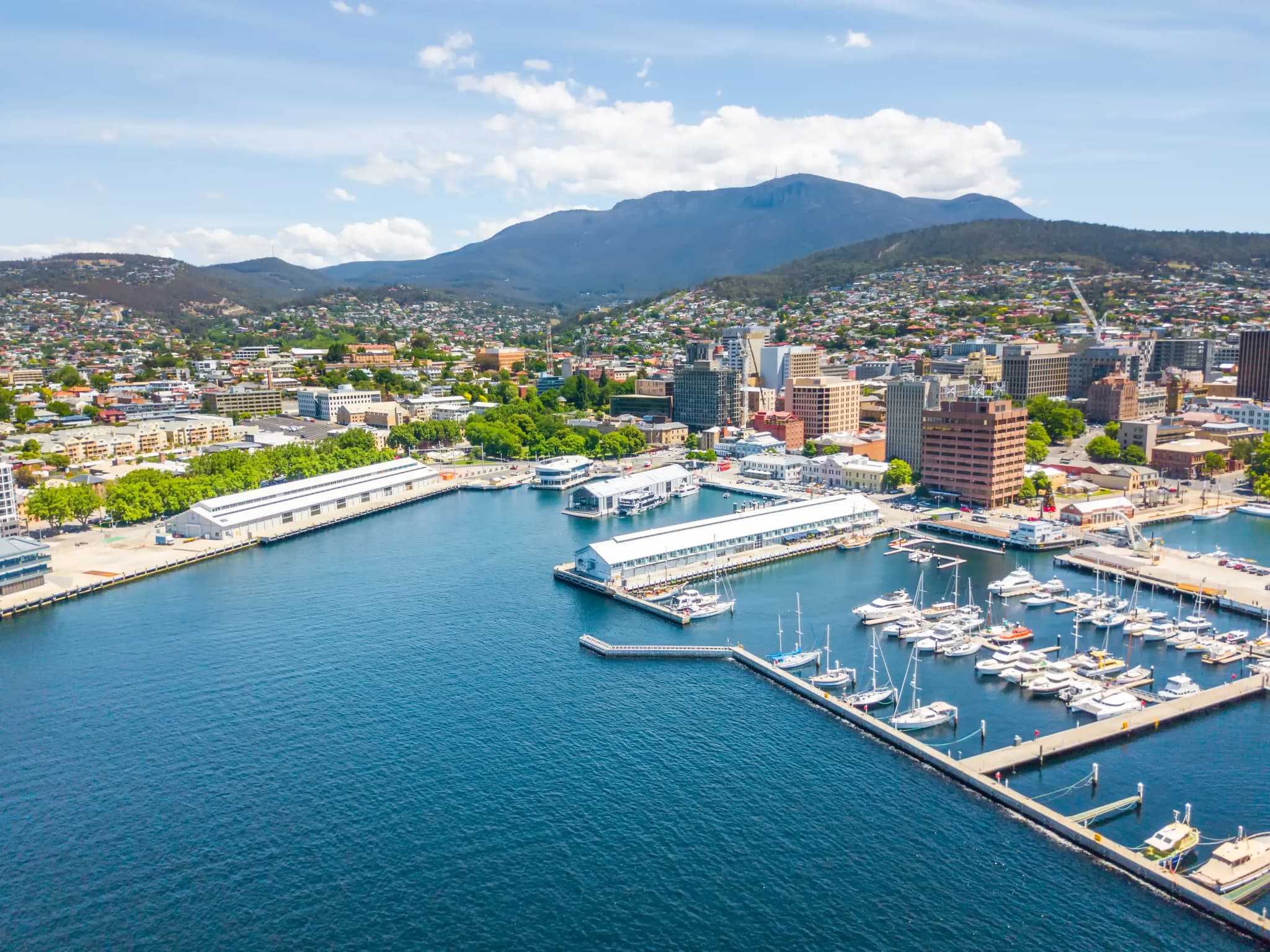 Eine Landkarte von Tasmanien