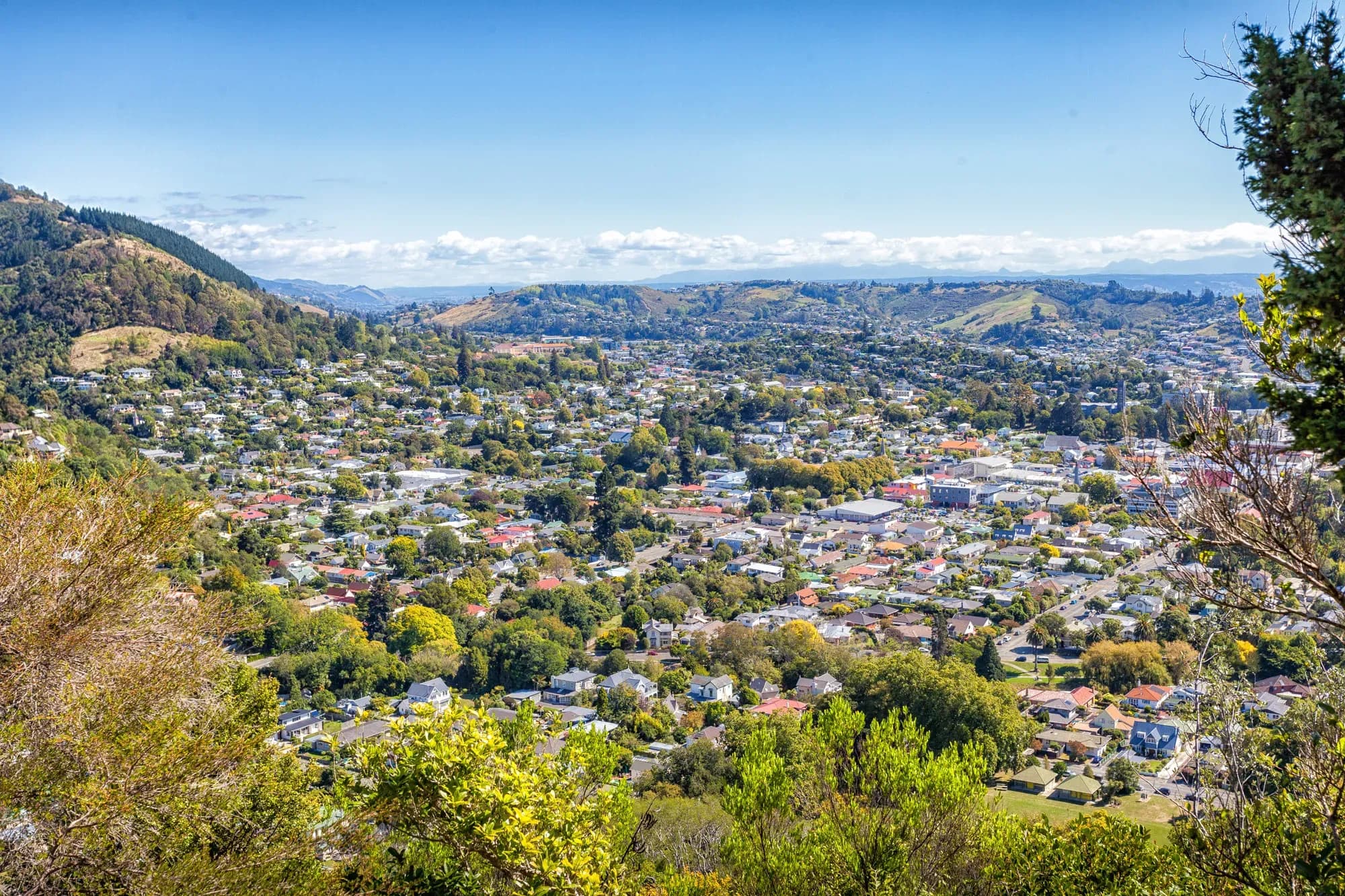 Nelson, Brücke, Sonne, Stadtzentrum, Tasman Bay, Neuseeland