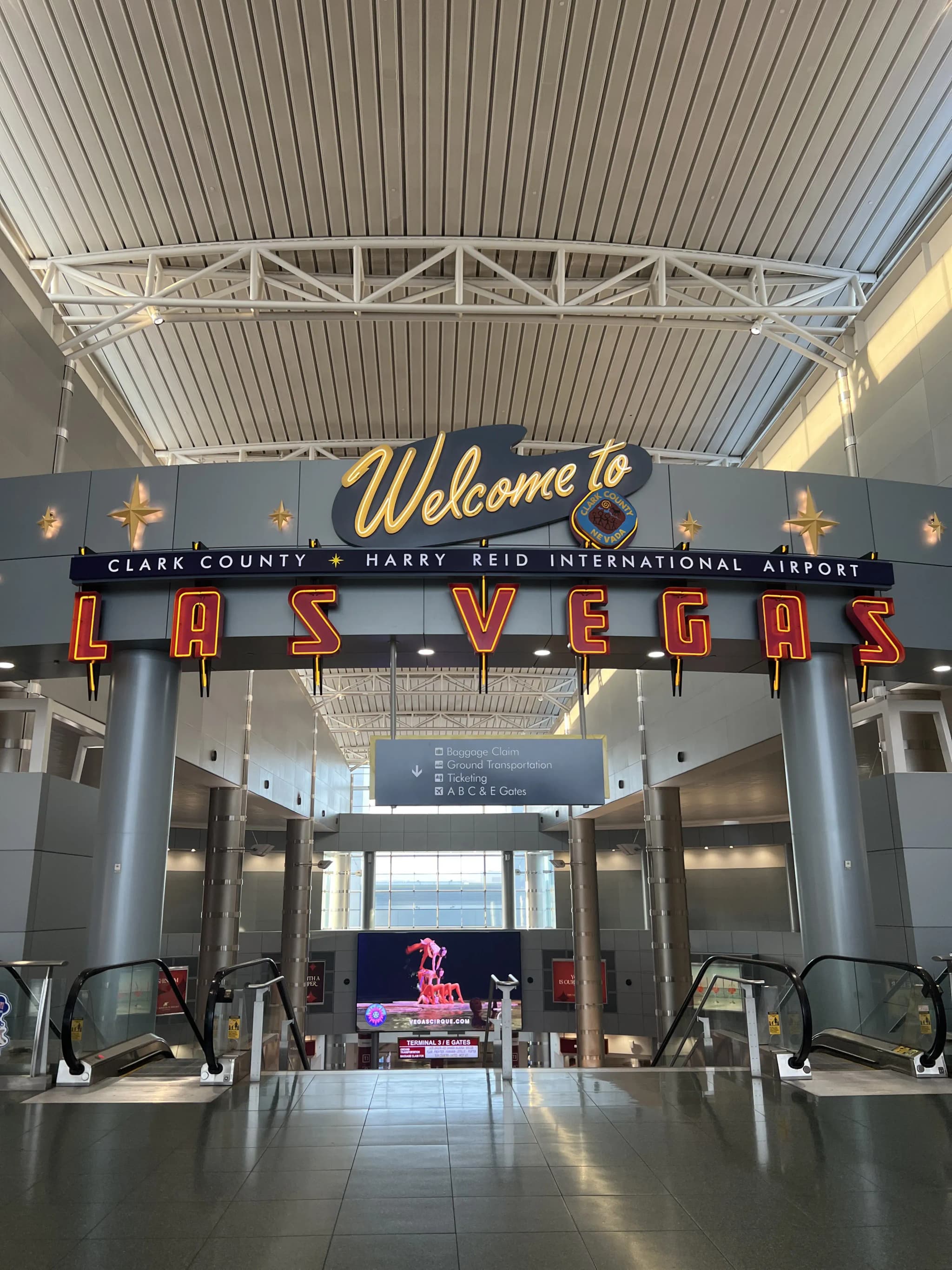 Las Vegas Sign am Flughafen las vegas