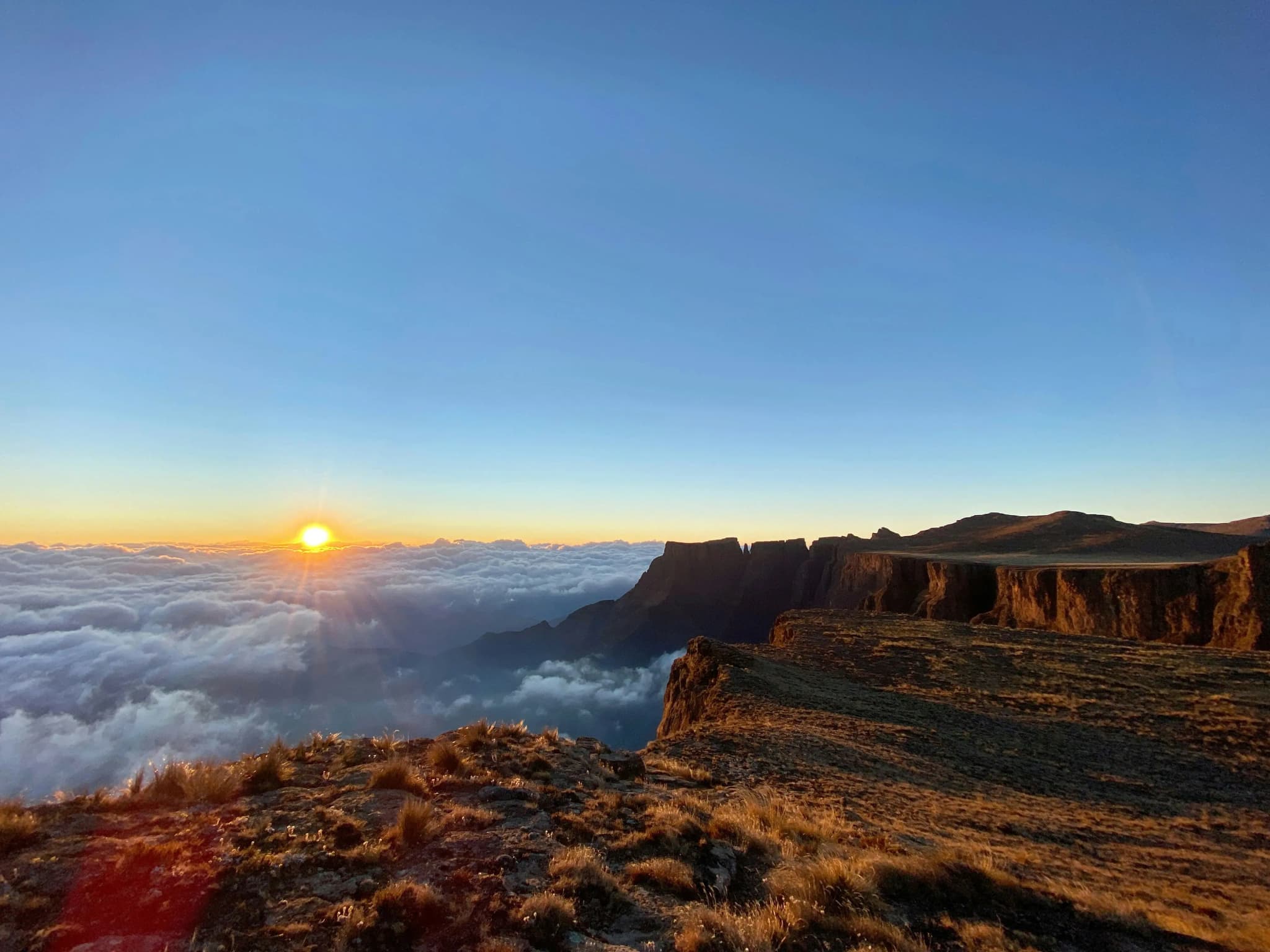 Drakensberge, Wolken, Tal, Südafrika