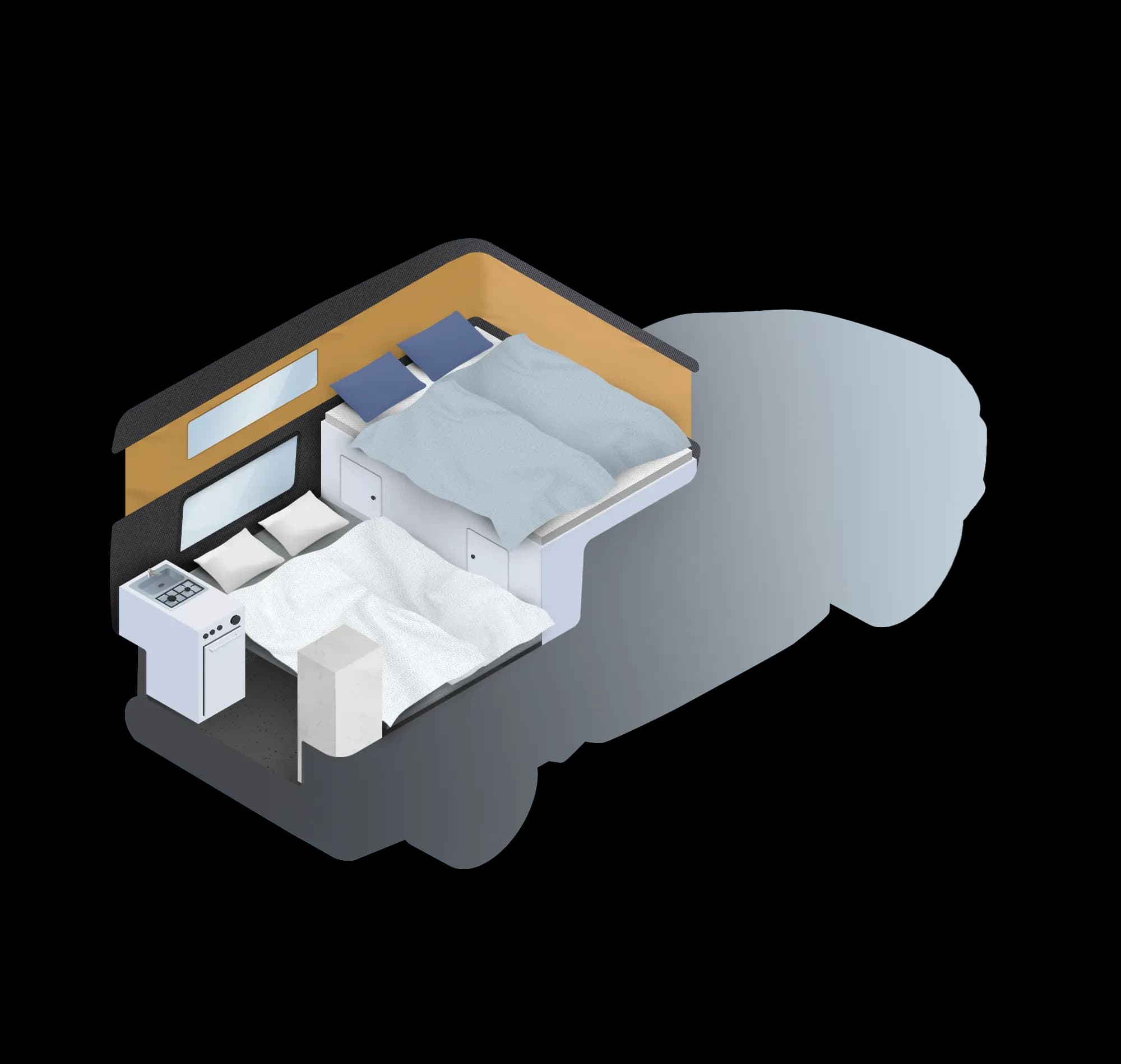 Layout - 4x4 Camper 2-pax Nacht