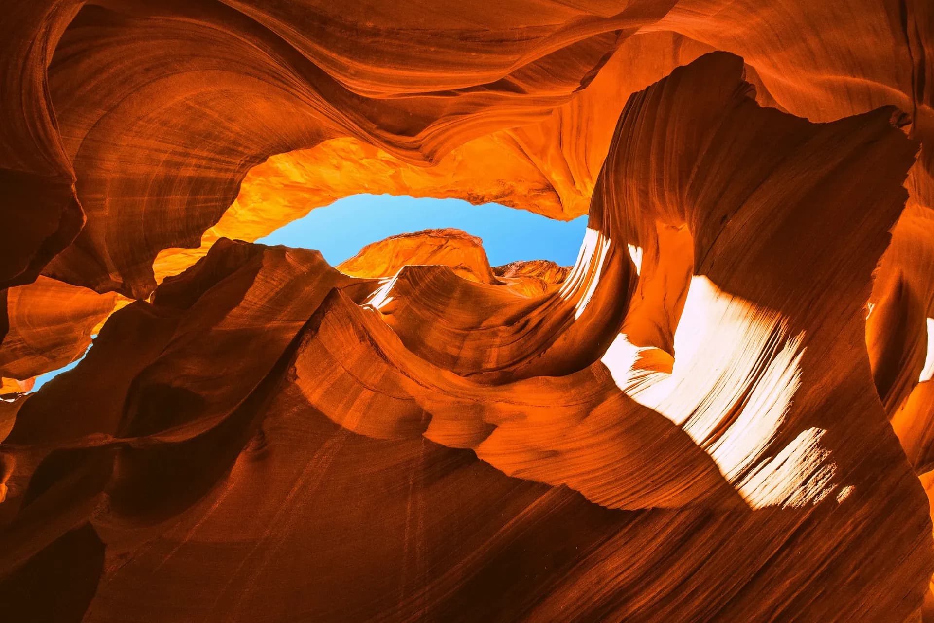 Blick aus dem Antelope Canyon 