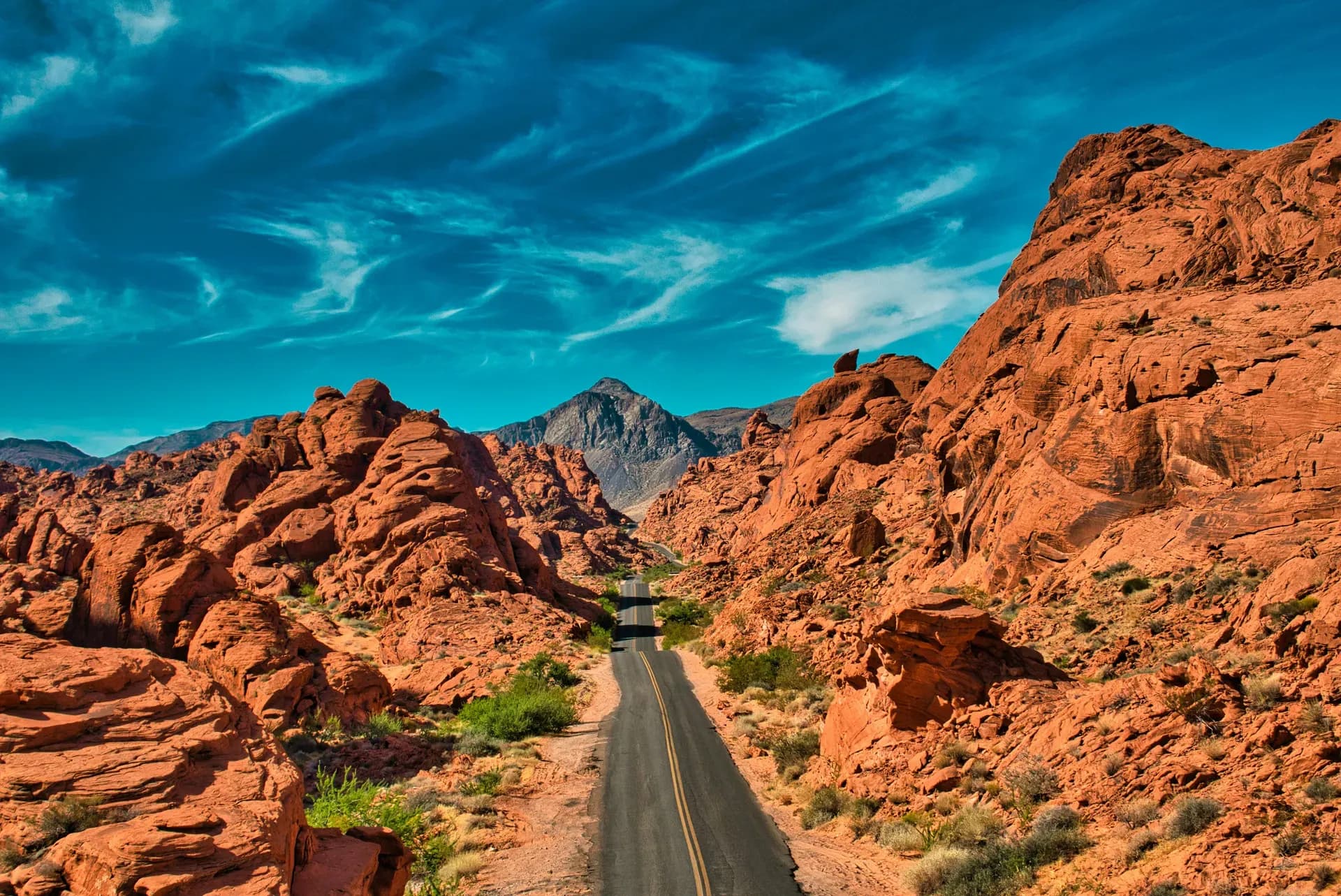 Straße im valley of fire