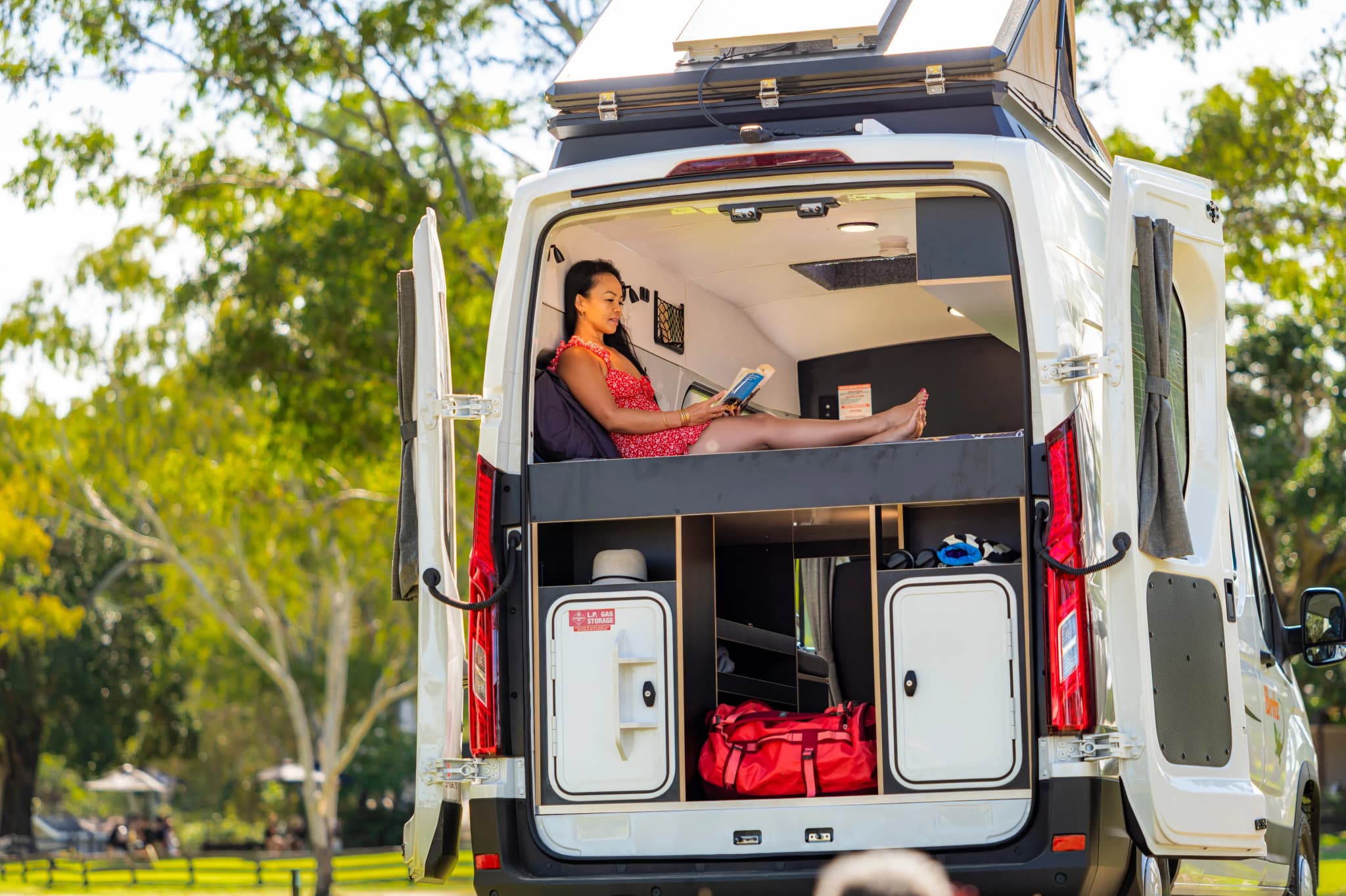 Australien, Britz Rentals, Voyager, Außenansicht Abschluss