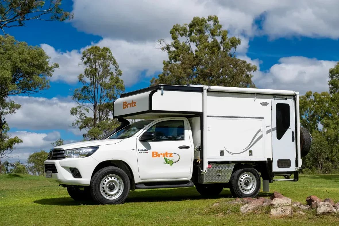 Australien, Britz Rentals, Britz Maverick, Außenansicht des Fahrzeugs