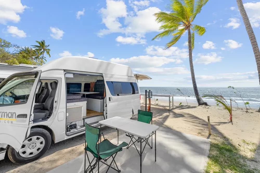 Camper auf Wiese