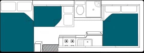 Australien, Maui Motorhomes, Sunset, Layout Nacht