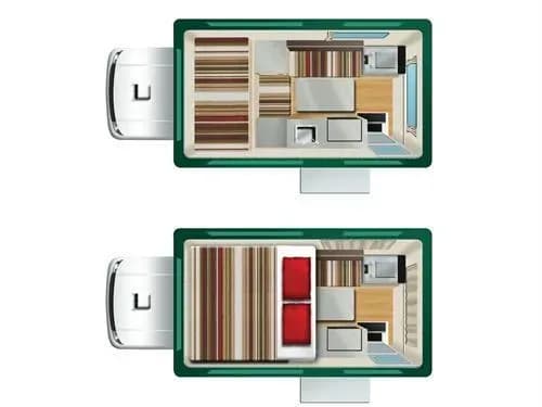 Australien, Tasmania Campers, Bush Camper 2 Berth, layout