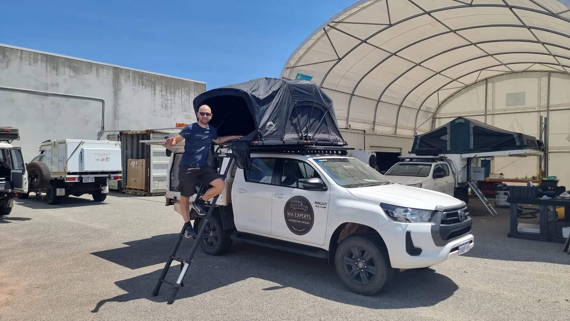 Camper mit Mitarbeiter Till