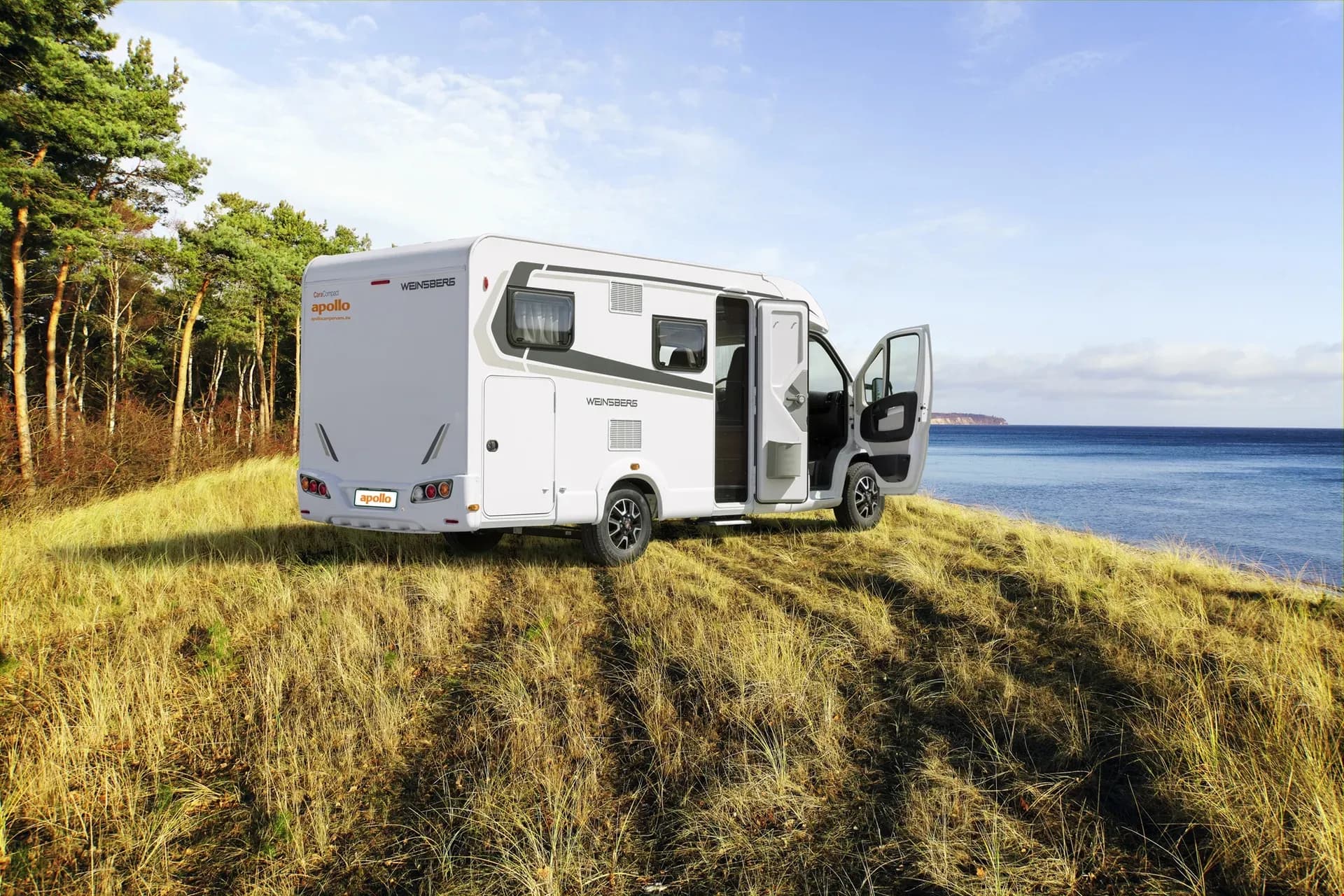 Miete das modern ausgestattete und geräumige Duo Plus Wohnmobil von Apollo für zwei Personen in Deutschland