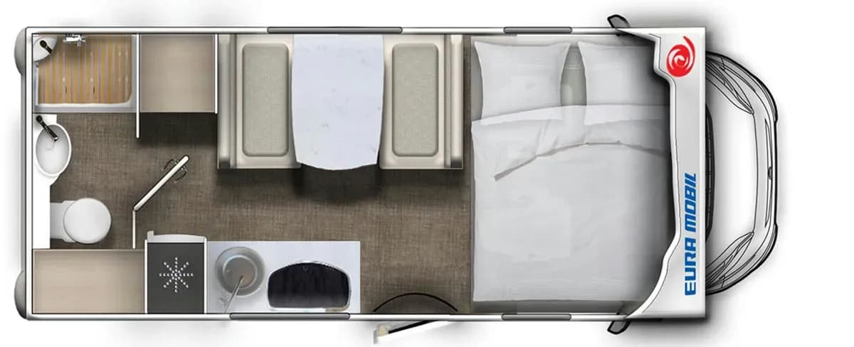 DRM Premium Wohnmobil Deutschland, F1 Family Traveller, Layout