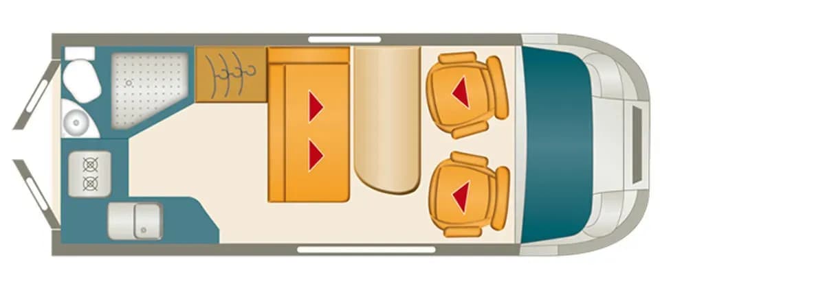 DRM Premium Camper, Kompaktcamper Deutschland, V1 Compact Comfort, Layout