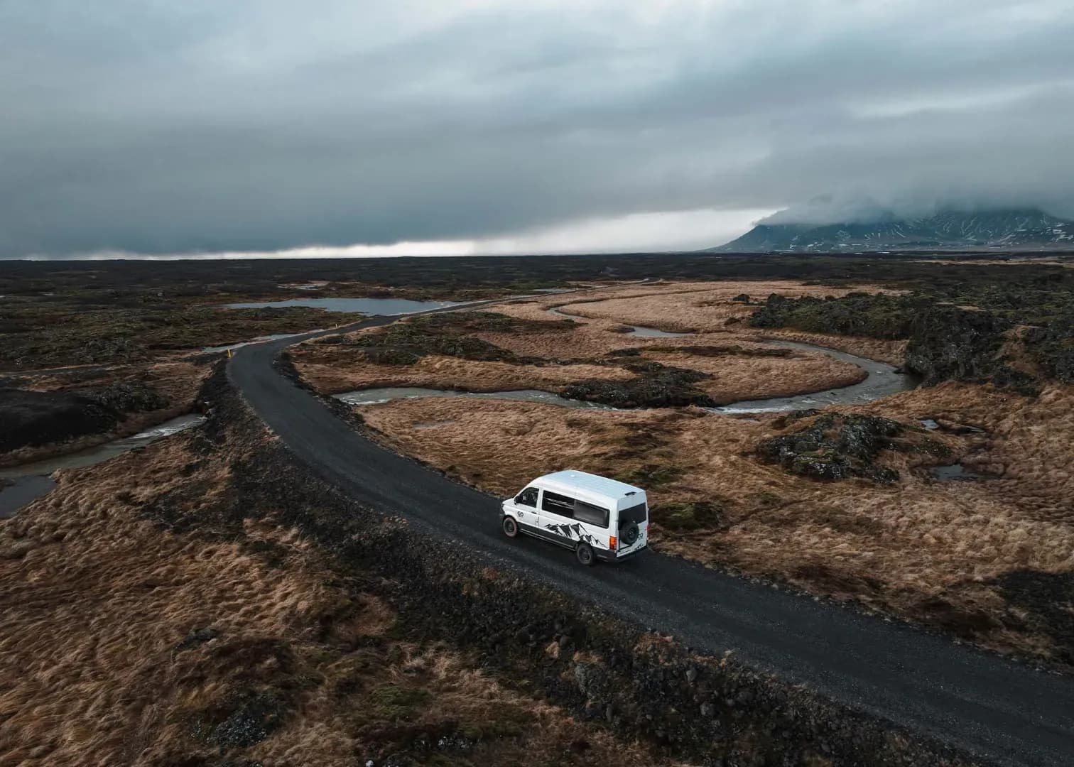 Island, GO Campers, 4x4 LUX 3-pax, Außenansicht szenisch als Abschluss, 3 Personen Campervan, Camper günstig mieten CamperOase