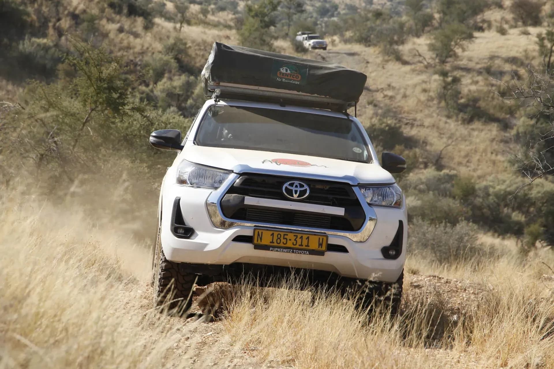 Namibia, AfriCar Hire, Toyota Hilux 2 Bett, Ansicht vorne