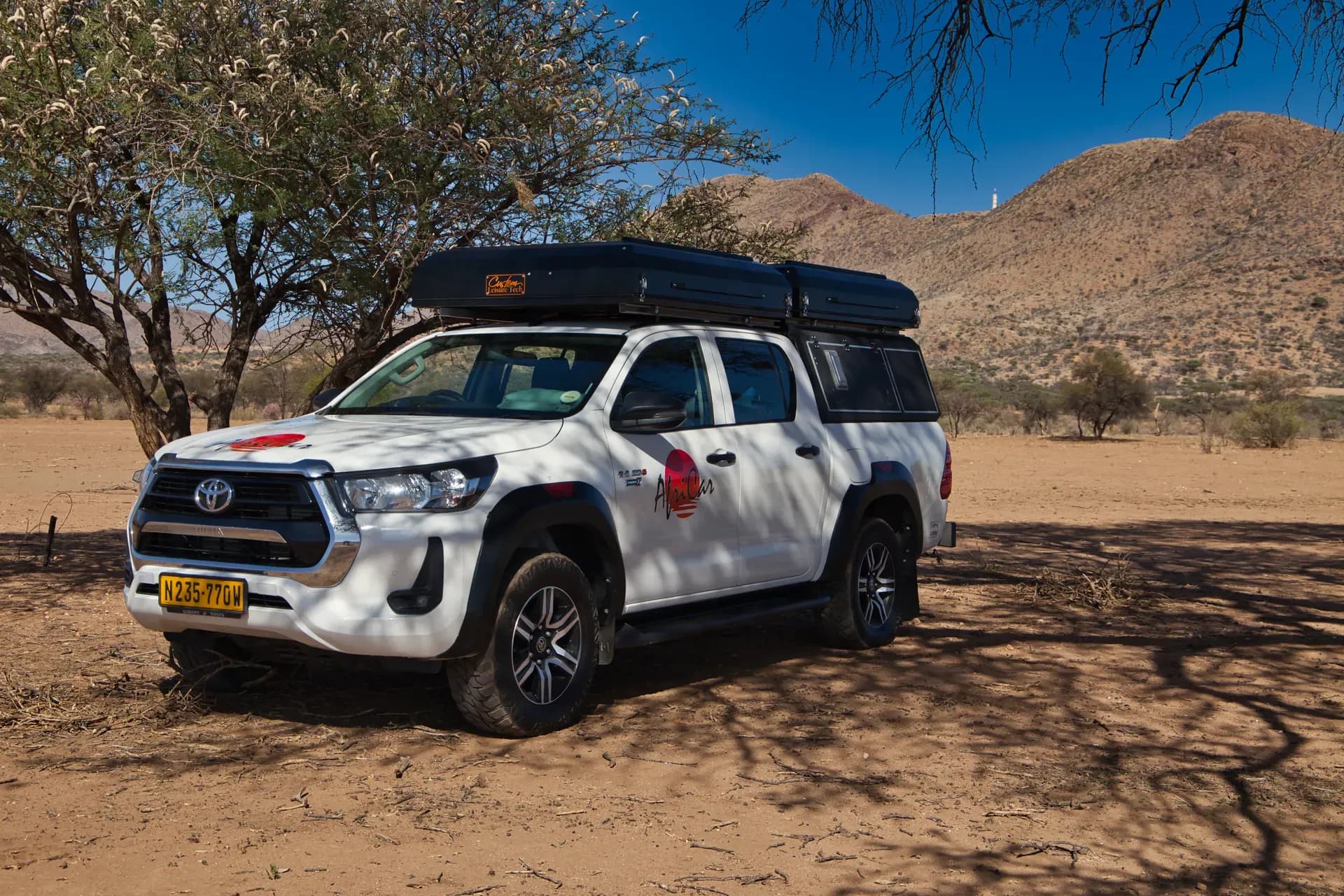 Namibia, AfriCar Car Hire, Premium Toyota Hilux 4 Pax, günstig mieten