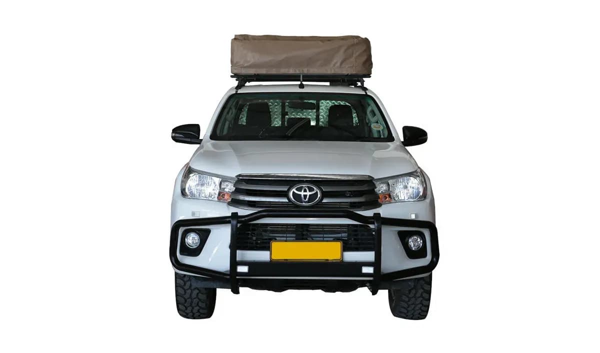 Namibia, Asco Car Hire, Budget VTT Hilux DC 2.4TD, front