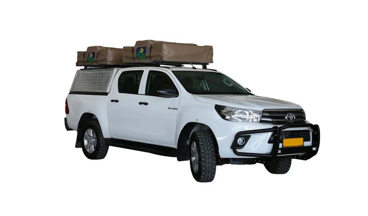Namibia, Asco Car Hire, Budget VTT Hilux DC 2.4TD, außenansicht