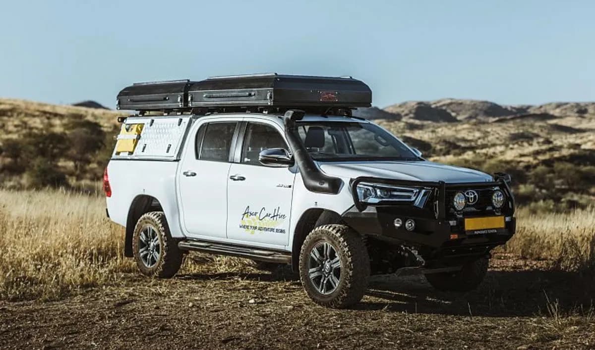 Namibia, Asco Car Hire, Premium Hilux Safari DC 2.8TD, Außenansicht