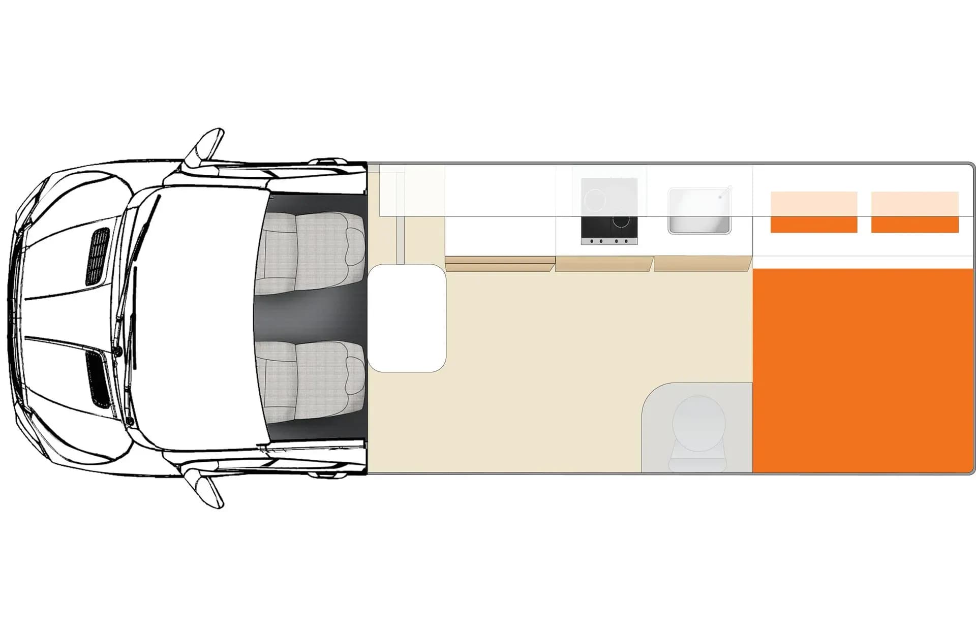 Neuseeland, Apollo Motorhomes, Hitop Camper, layout