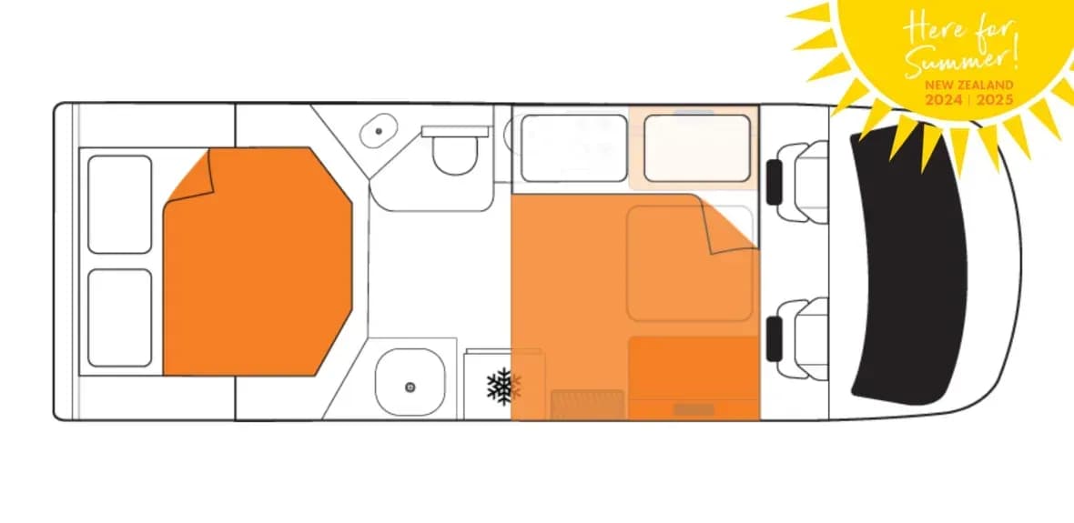 Neuseeland, Britz, Odyssey, Layout Nacht