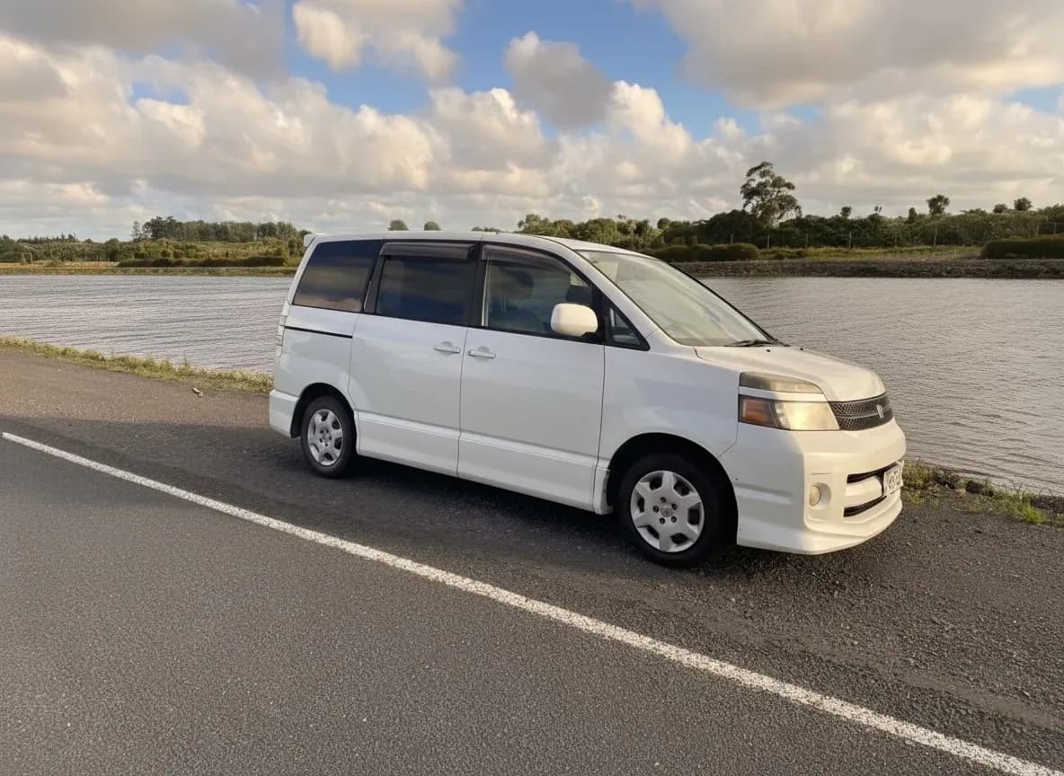 Neuseeland, Campervan Village, Aventus Plus, Außenansicht Seitlich vorne
