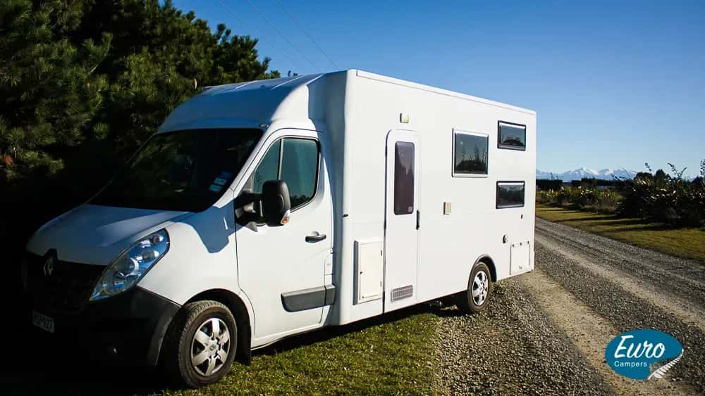 Neuseeland, Euro Campers, Paradise 2 Deluxe, ansicht außen geparkt