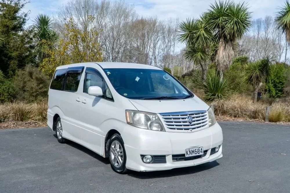 Neuseeland, Happy Camper, Happy Sleeper, Camper im Vordergrund
