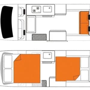 Neuseeland, Kiwi Campers, Hi 4, Layout