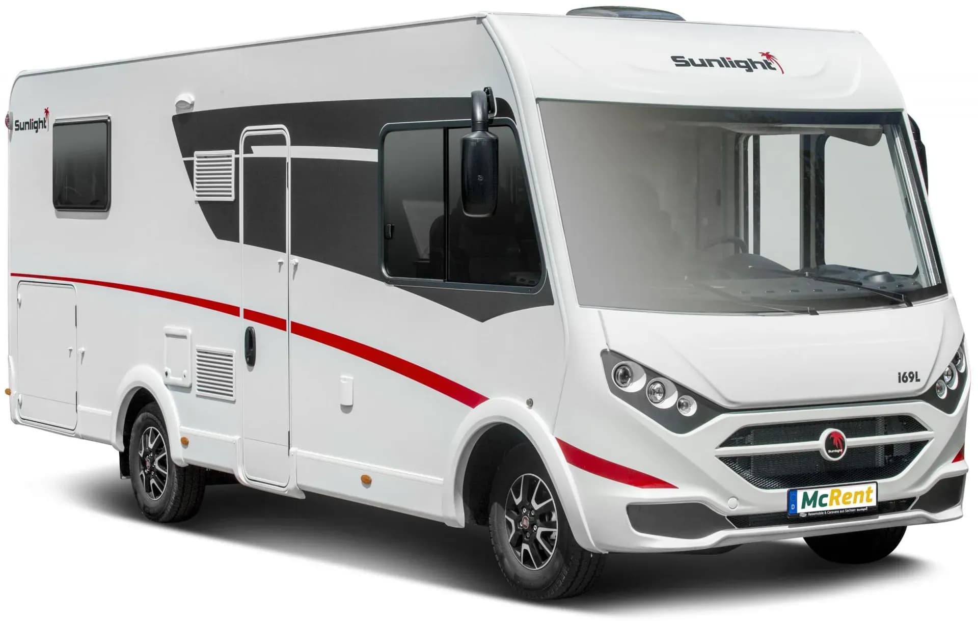 McRent, Comfort Luxury, Neuseeland, Außenansicht weiß von vorn, Wohnmobile günstig mieten