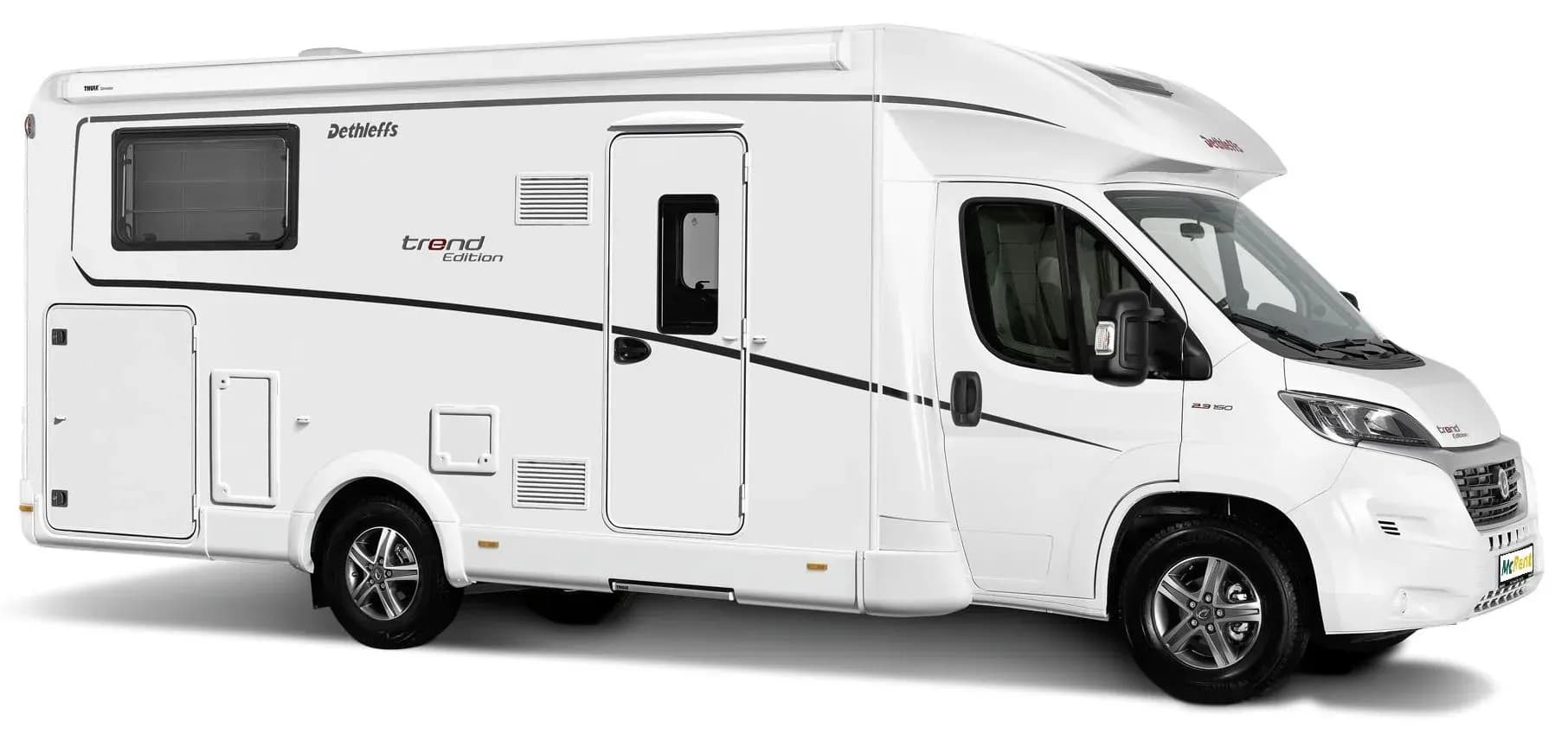 McRent, Neuseeland, Family Standard, Außenansicht weiß seite, Wohnmobil für 4 Personen günstig mieten