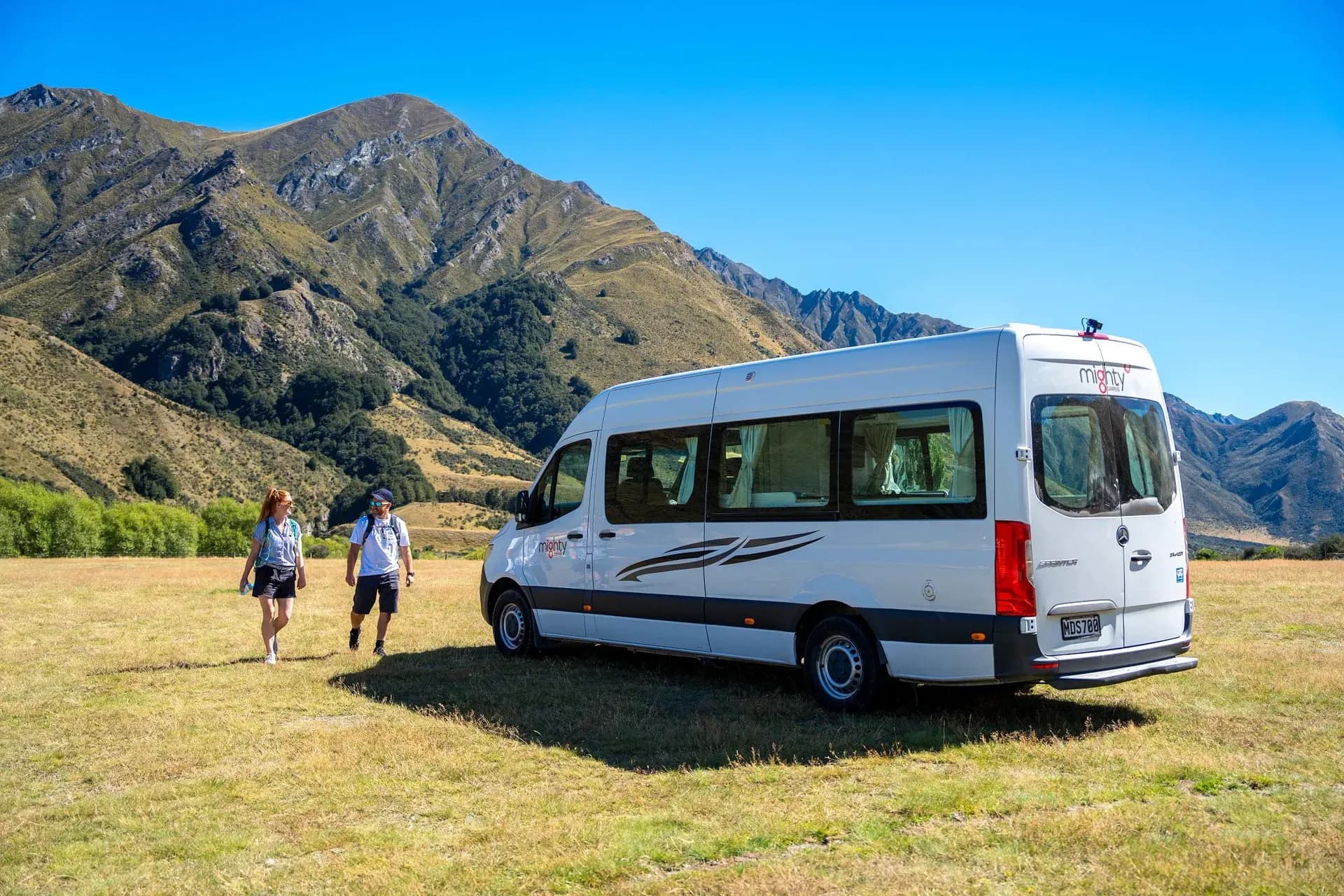 Neuseeland, Mighty Campers, Deuce 2 Bett Camper, außen seitlich