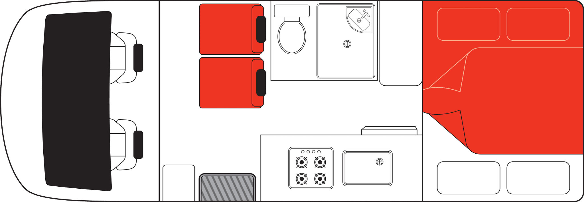 Neuseeland, Mighty Campers, Fortune, Layout Nacht