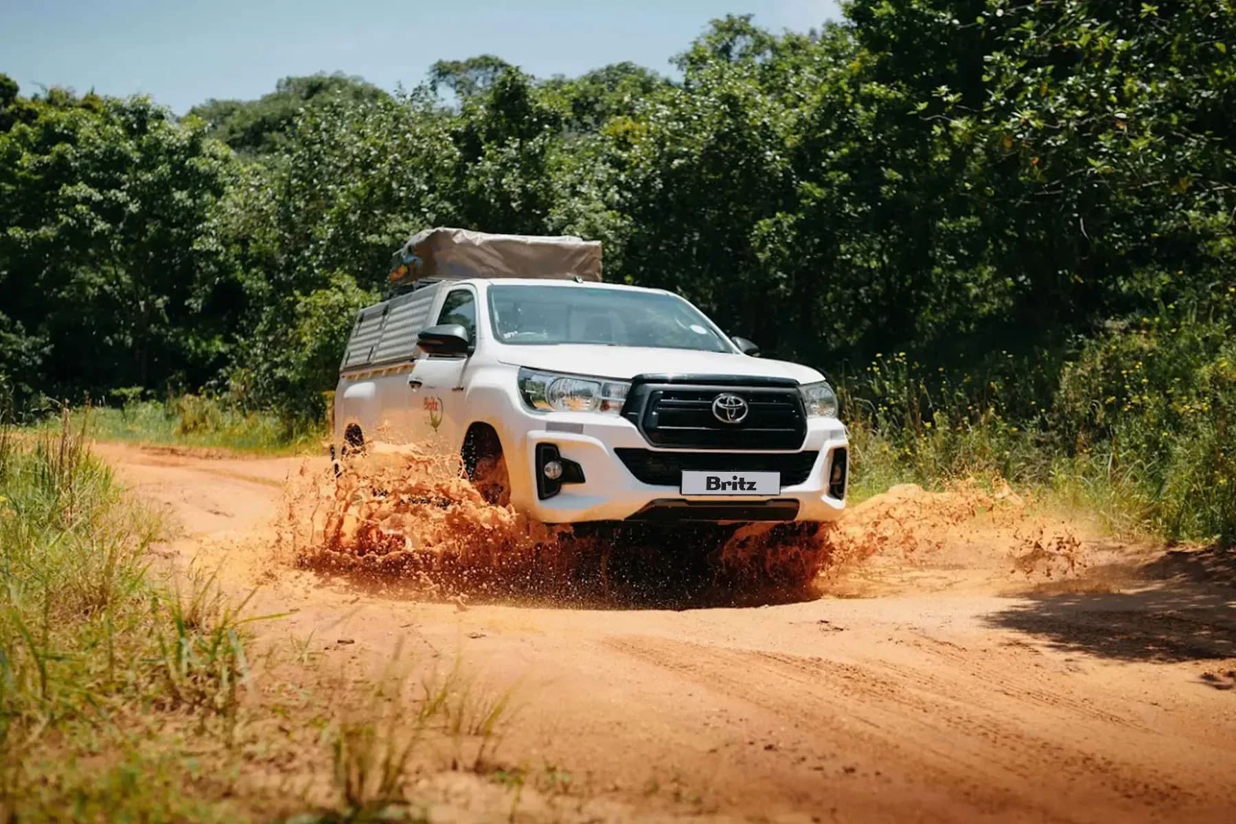 suedafrika, britz rentals, budget hilux soft shell 2 pax, guenstig mieten