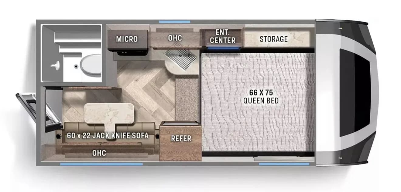 USA, Graner Motorhome Rentals, Draufgaenger 2025, Floorplan