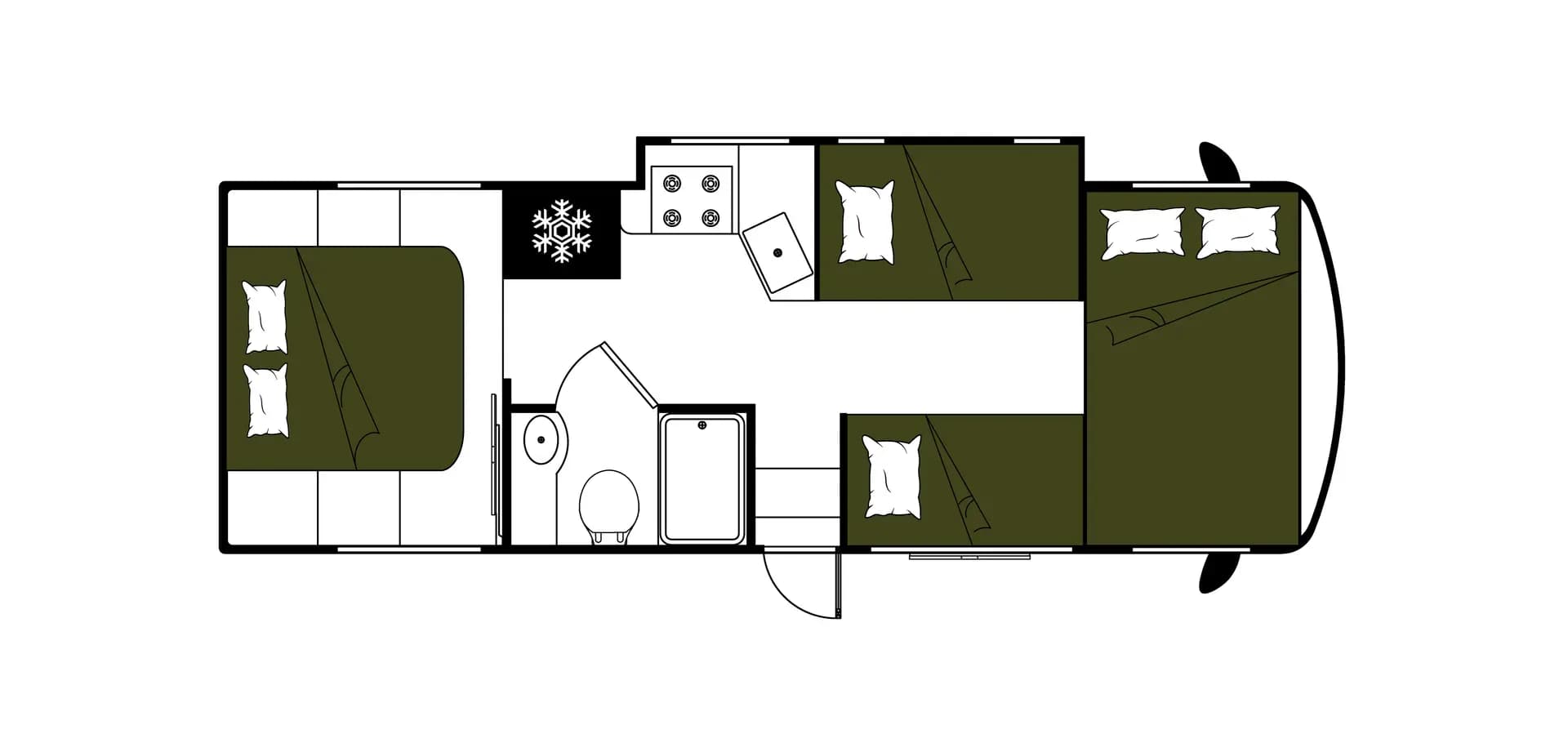 USA, Mighty US, Class A MA, Floorplan Nacht