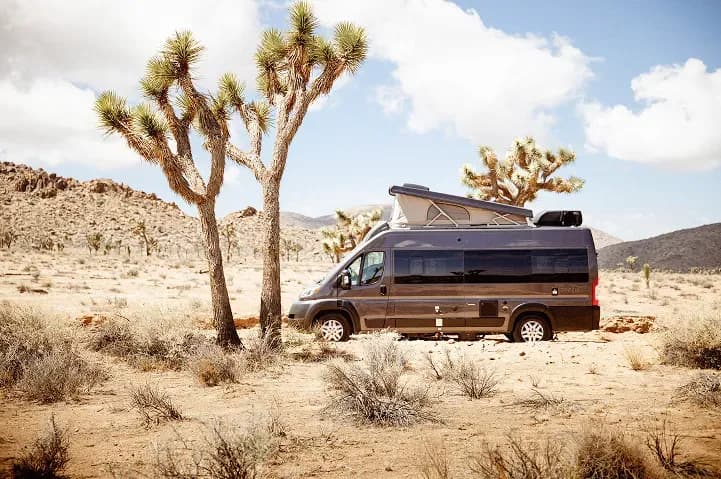 Der Class B von Mighty Campers im Nationalpark