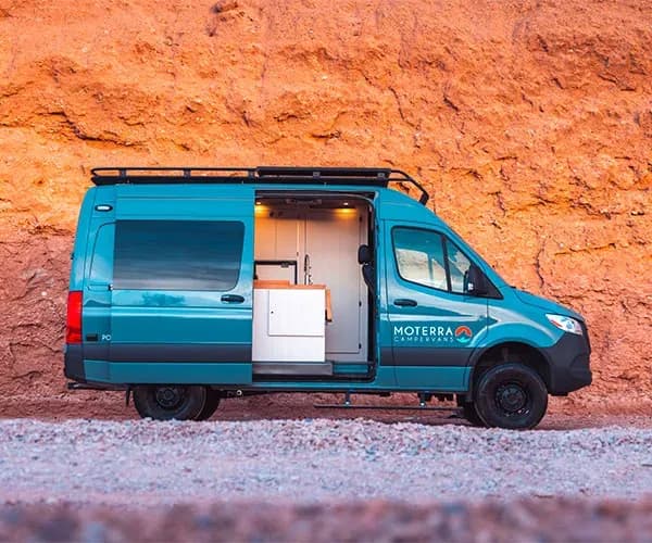 usa, moterra campervans, high roof, außen seitenansicht