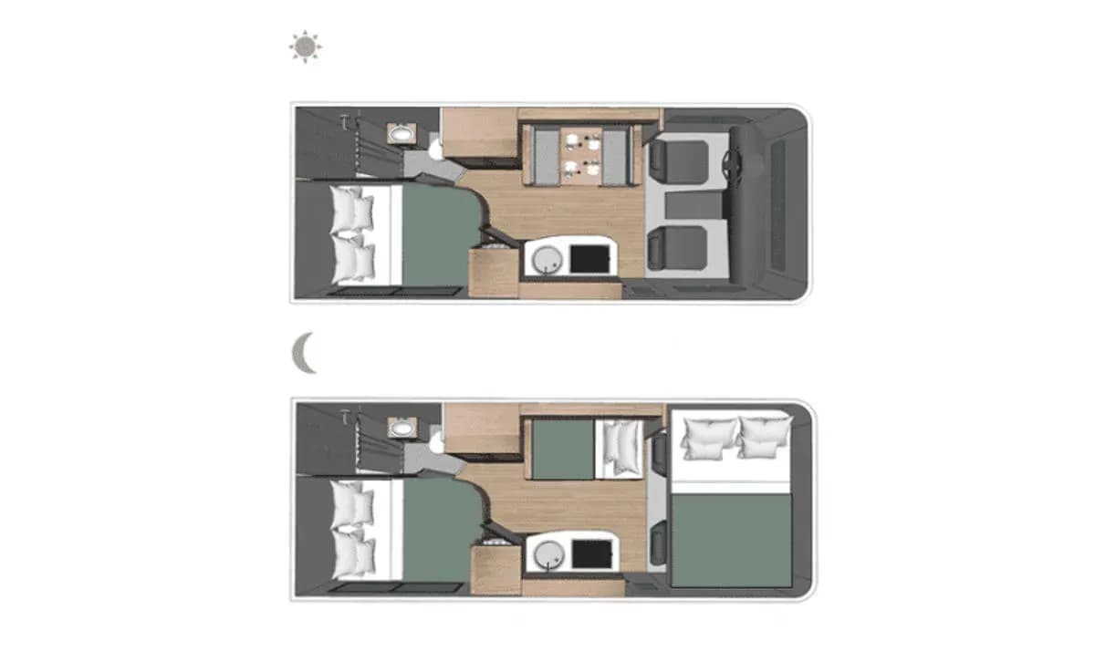 USA, Kanada, Road Camper, C Large, layout