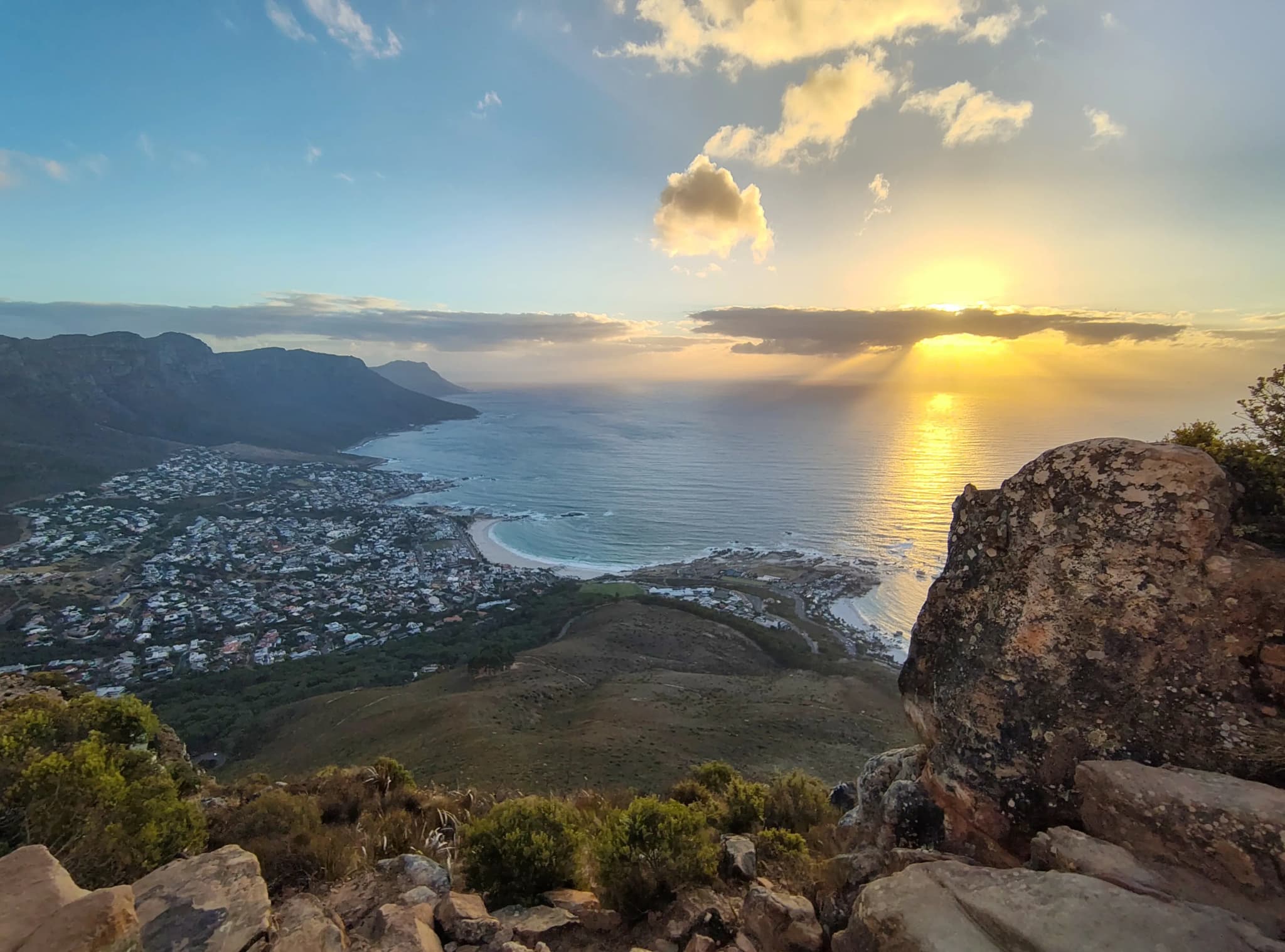 Aussicht aufs Meer vom Lions Head in Kapsadt