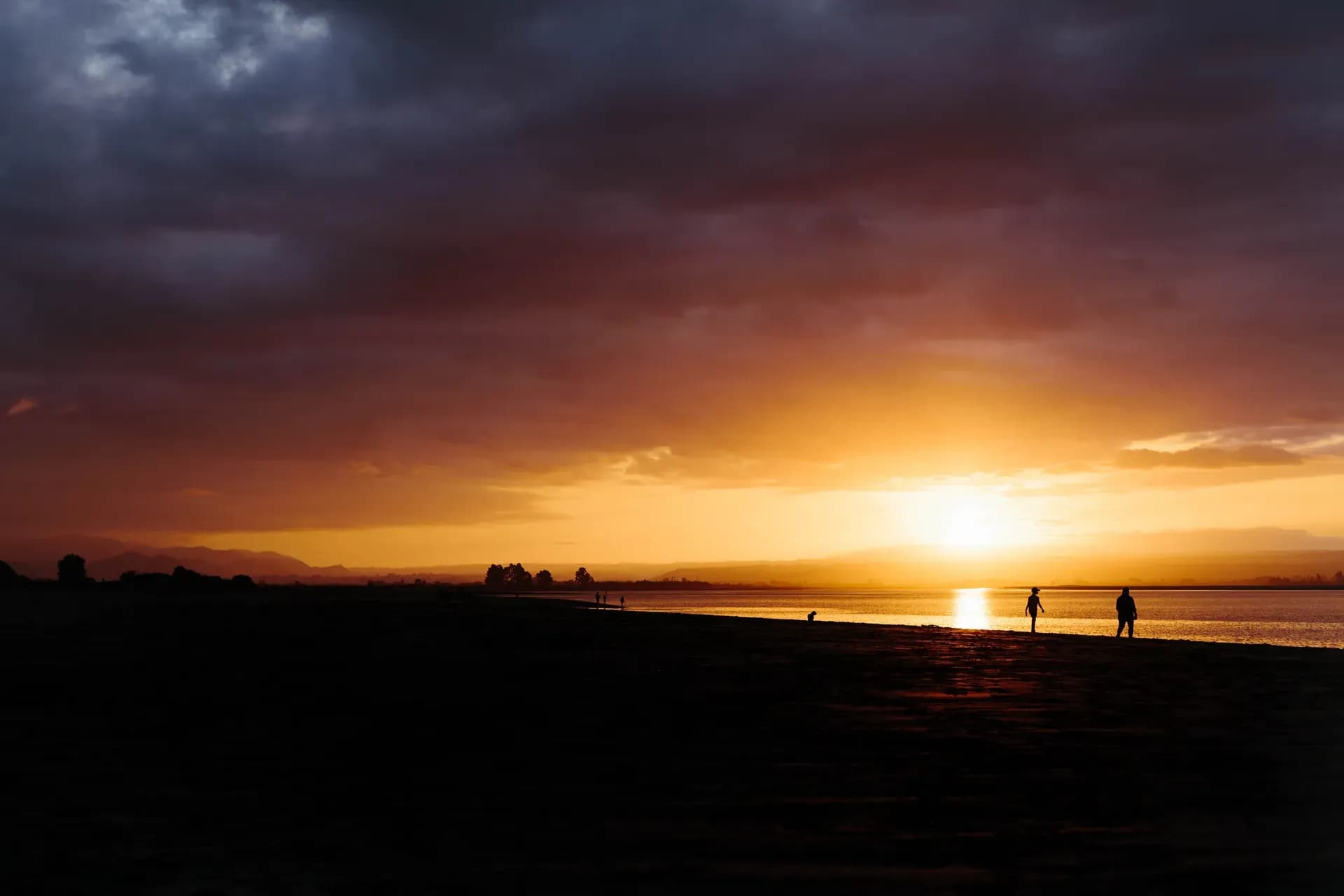 Takaka, Sonnenuntergang, Golden Bay, Neuseeland