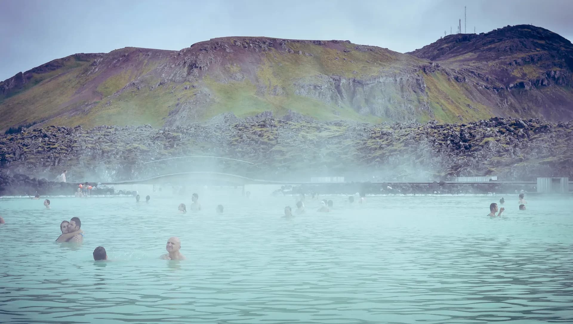 Die berühmten blauen Lagunen von Island