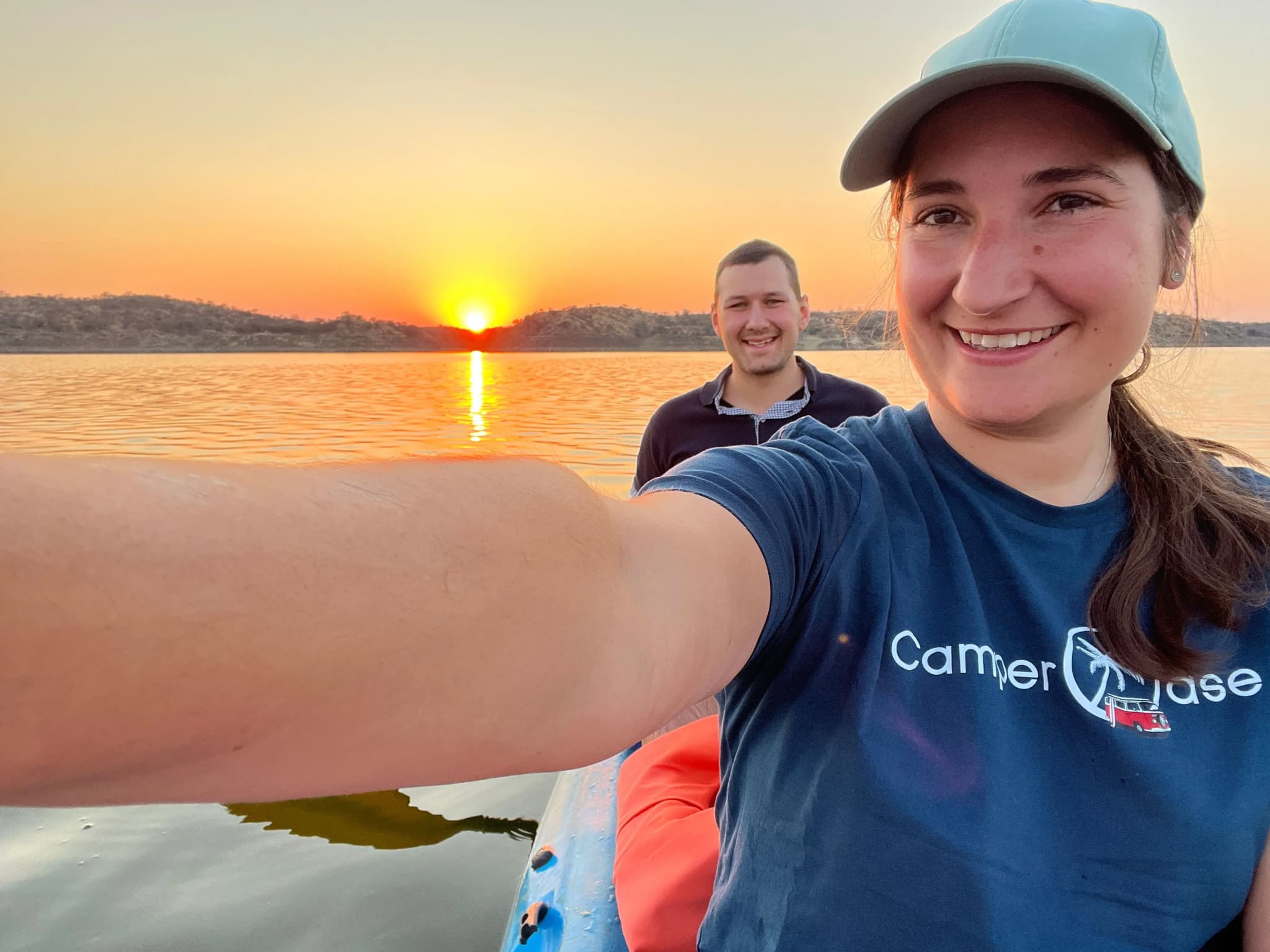 Katja und Markus beim Paddeln auf dem Lake Oanob