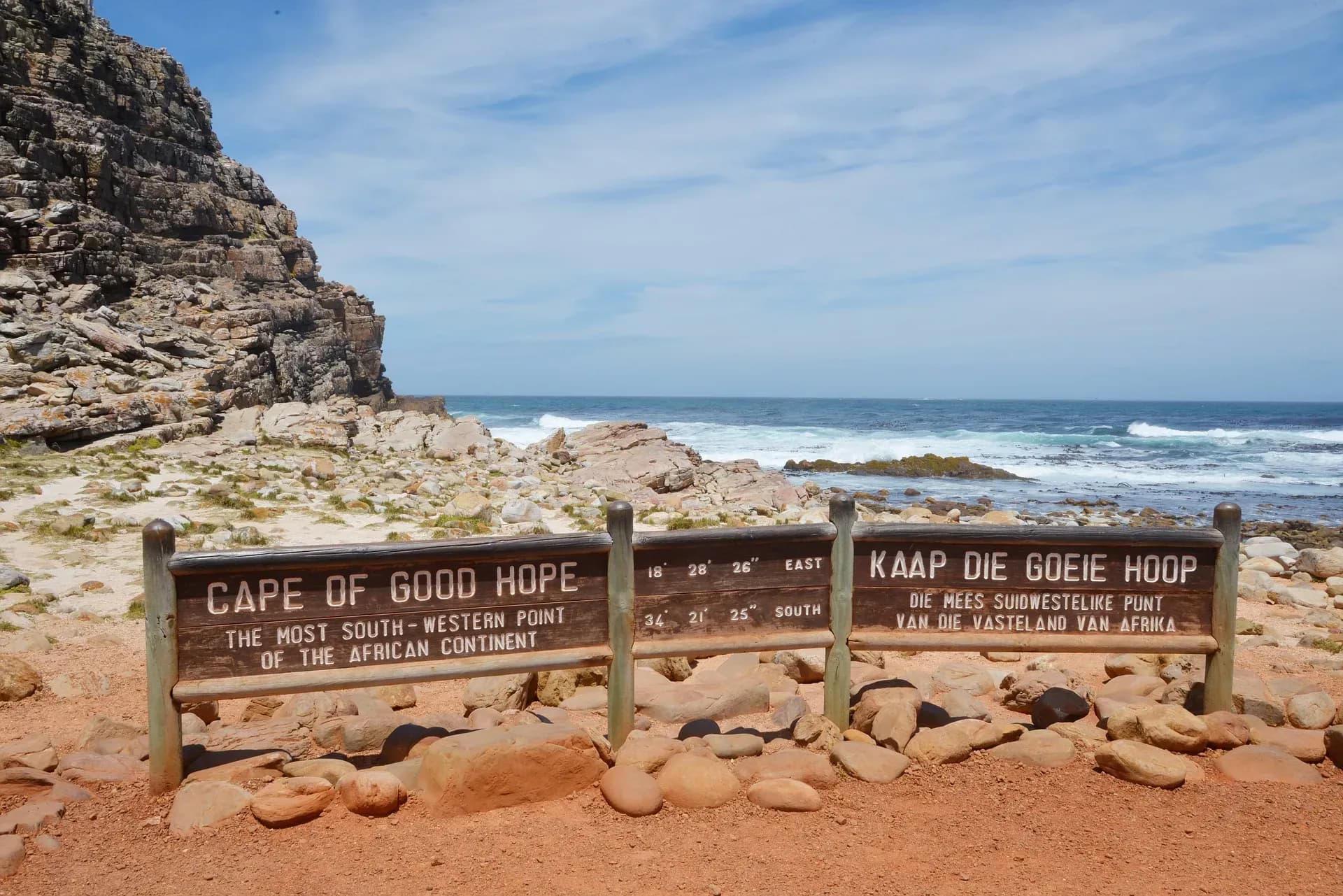 Kap der Guten Hoffnung, Schild, Südafrika