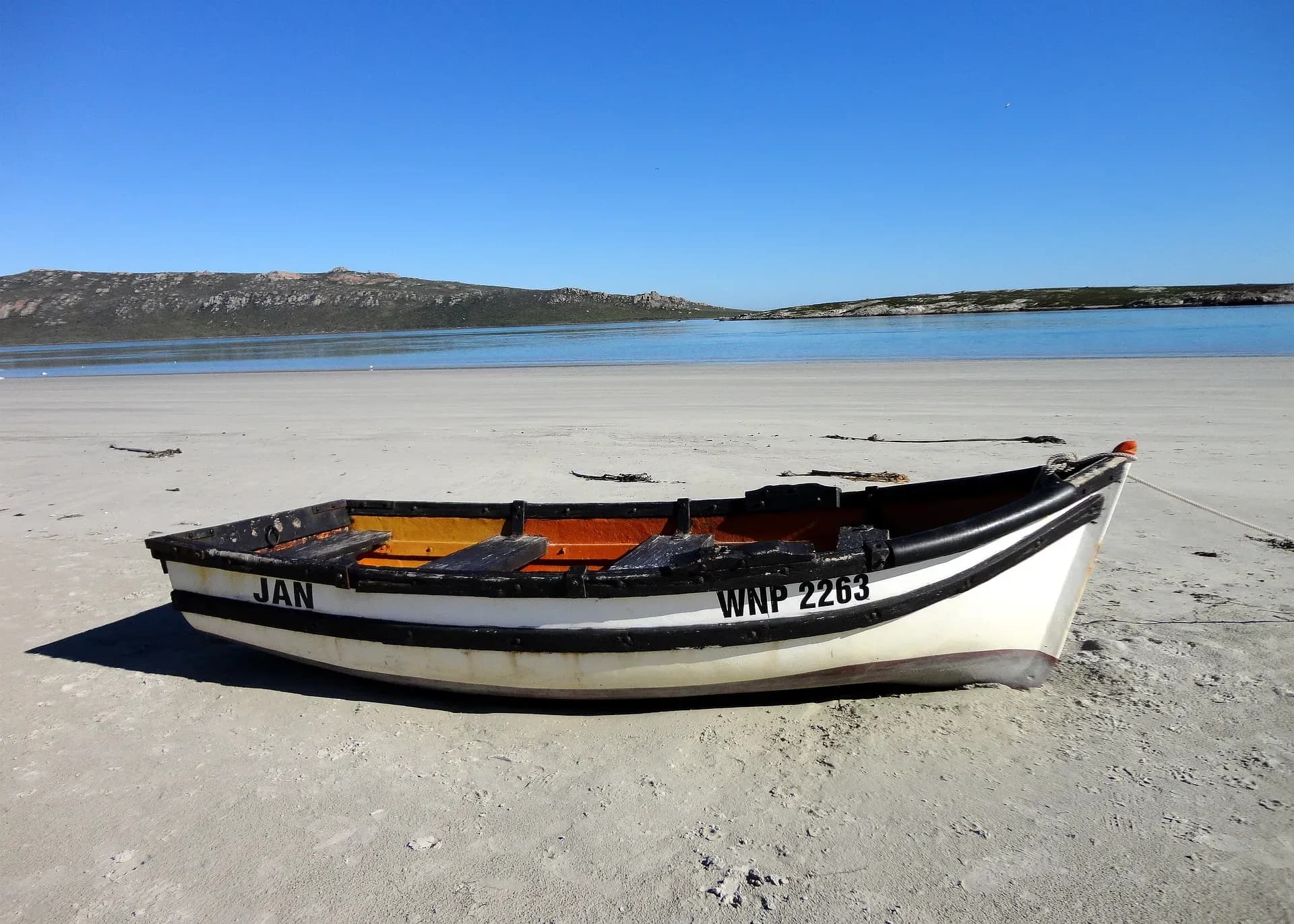 West Coast Nationalpark, Lagune, Boot, Südafrika