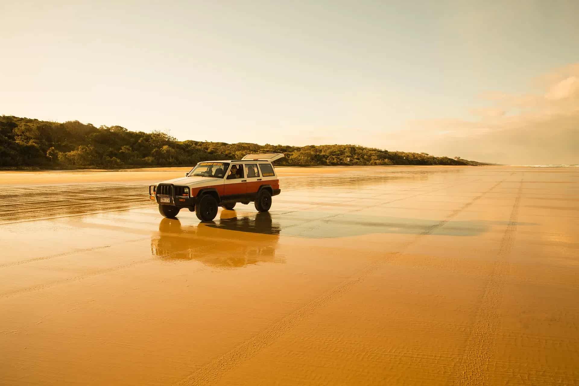 Ein 4WD am Meer